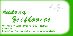 andrea zsifkovics business card